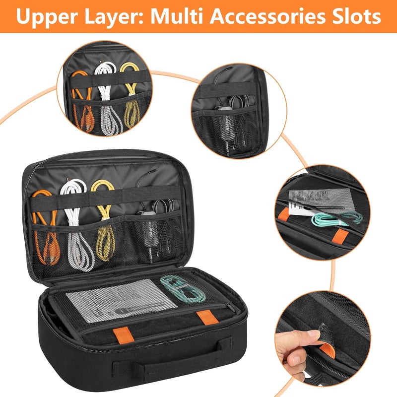 PGmoon 3 Slots Wireless Microphone Carrying Case, Microphone Storage Bag Fits for 3 Mic System Microphones Up to 11’’, Portable Mic case for Singing, Karaoke (Patent Design) - Image 3